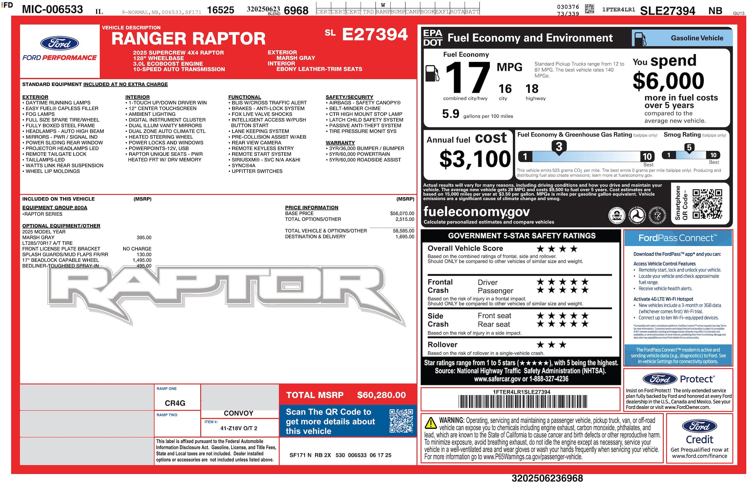 New 2025 Ford Ranger Raptor AWD/4WD image 45
