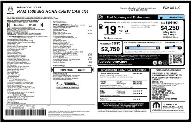 Used 2025 RAM 1500 Big Horn AWD/4WD image 3