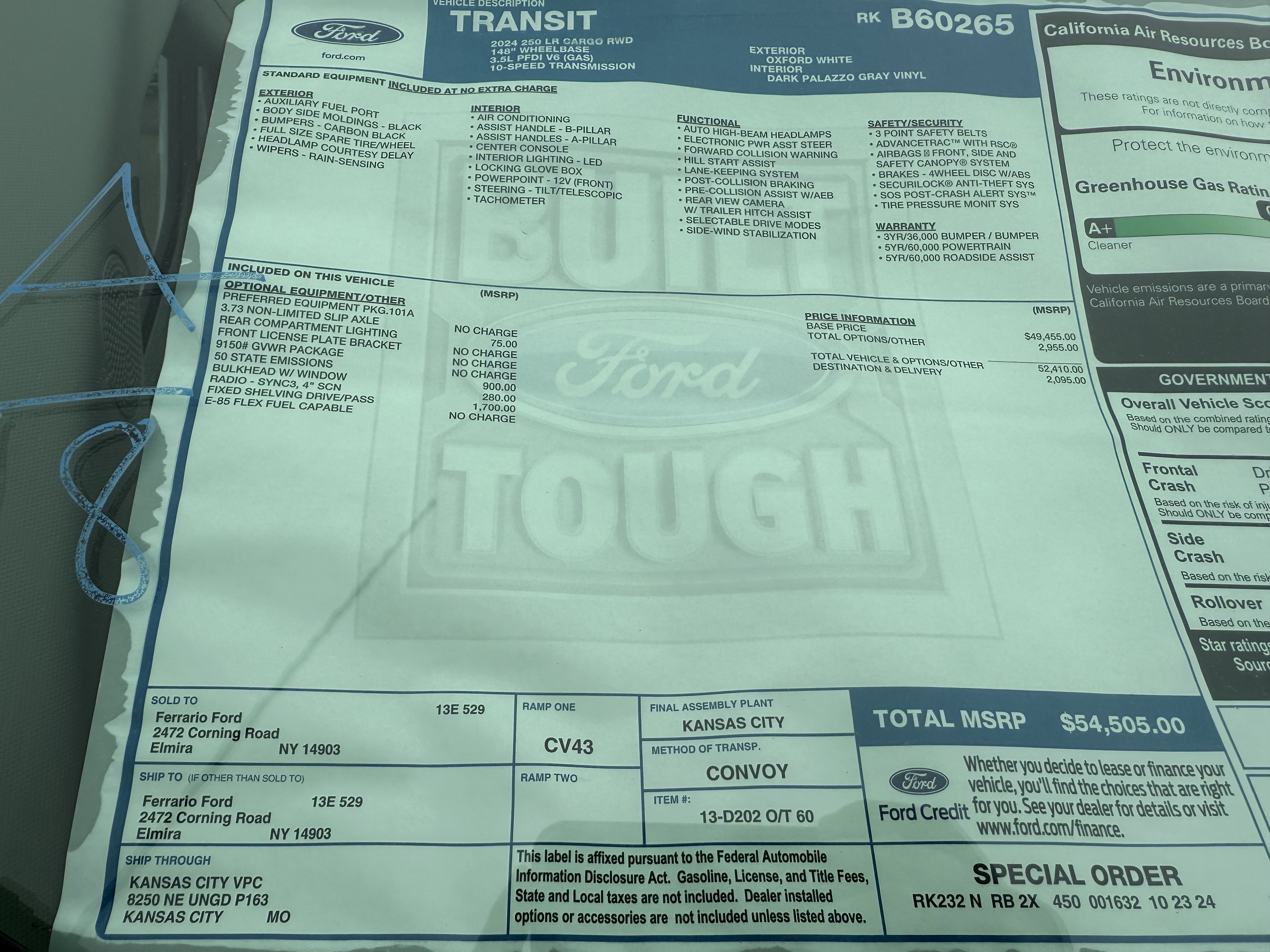 New 2024 Ford Transit 250 XL RWD image 12