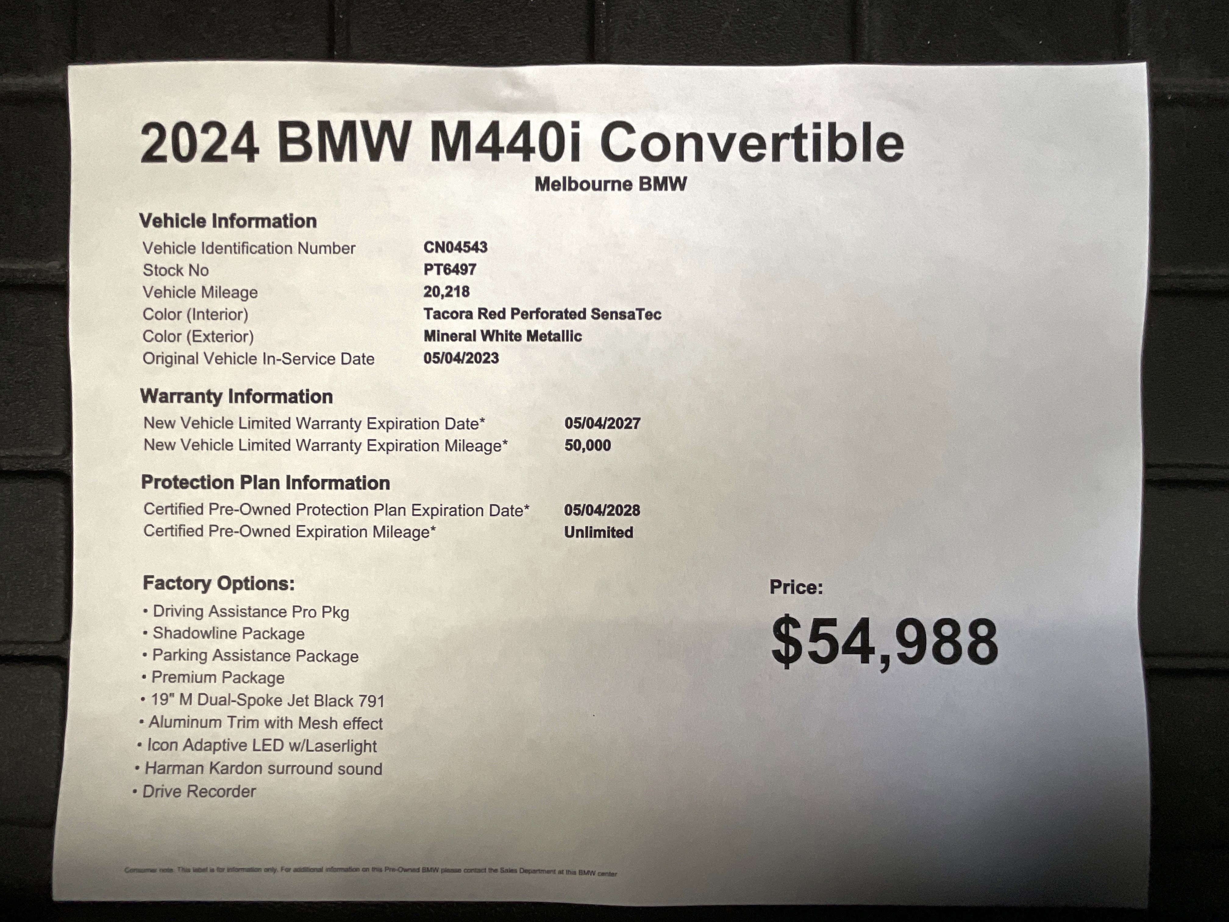 Certified 2024 BMW M440i Convertible RWD image 36