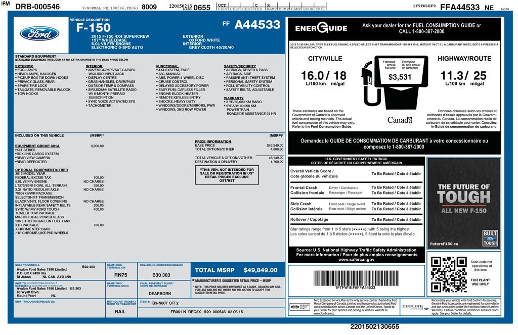 Used 2015 Ford F150 XLT w/ Equipment Group 301A Mid image 9