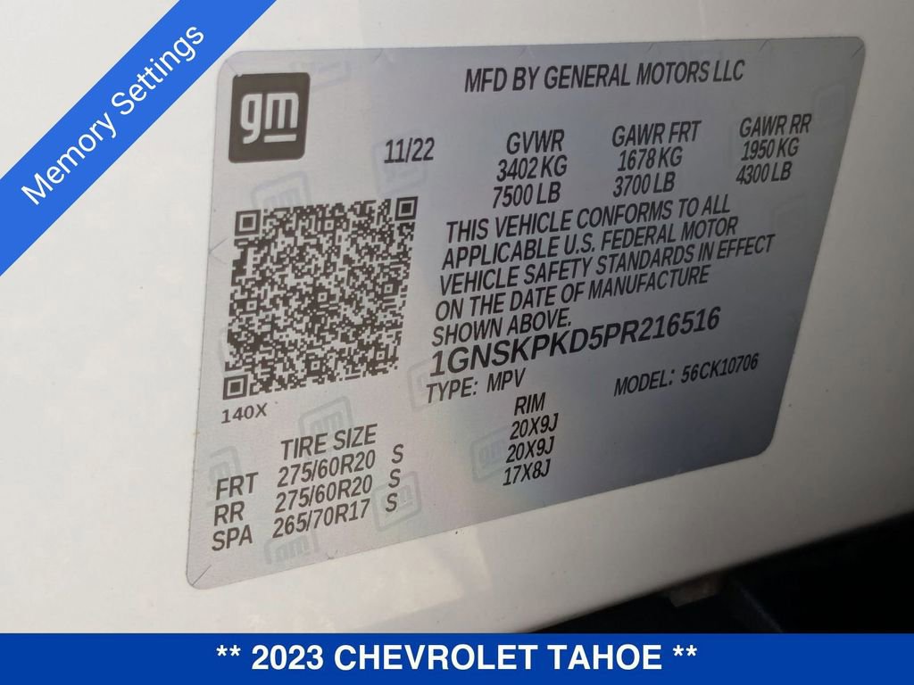 Certified 2023 Chevrolet Tahoe Z71 w/ Z71 Off-Road Package image 41
