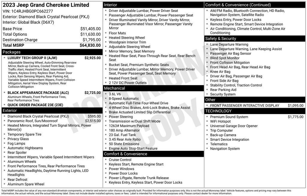 Certified 2023 Jeep Grand Cherokee Limited w/ Luxury Tech Group II AWD/4WD image 43