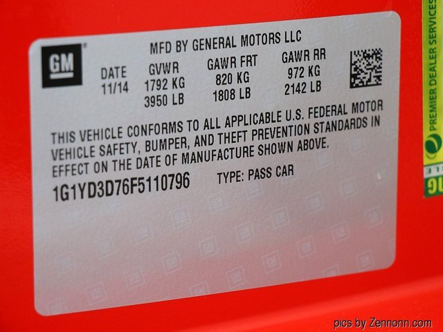 Used 2015 Chevrolet Corvette Stingray w/ 2LT Preferred Equipment Group image 33