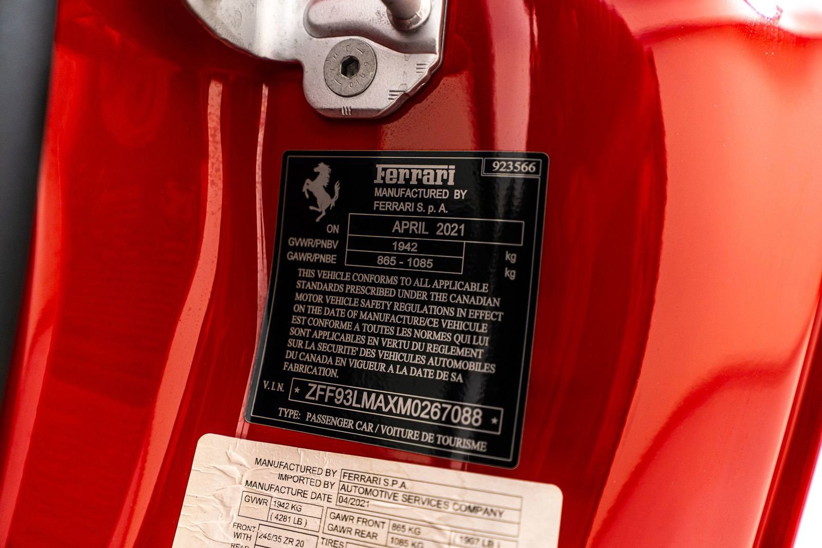 Certified 2021 Ferrari F8 Tributo Base image 36