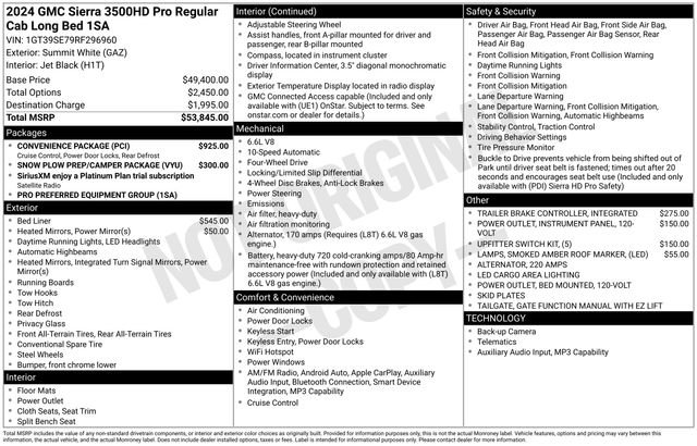 Used 2024 GMC Sierra 3500 Pro w/ Convenience Package AWD/4WD image 5