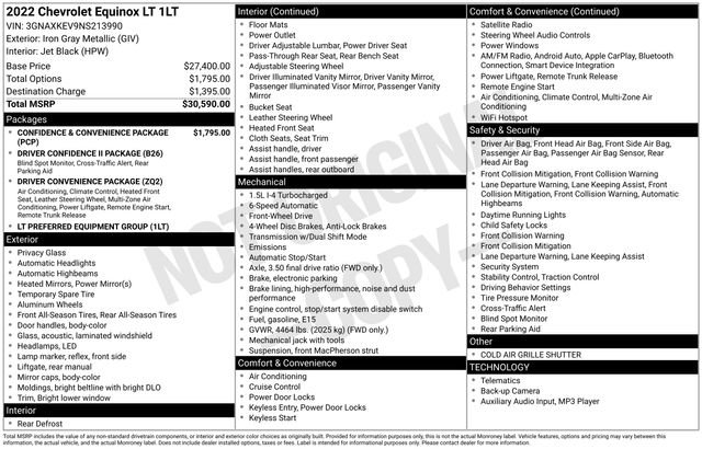 Certified 2022 Chevrolet Equinox LT FWD image 36