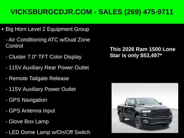 New 2026 RAM 1500 4x4 Crew Cab image 16
