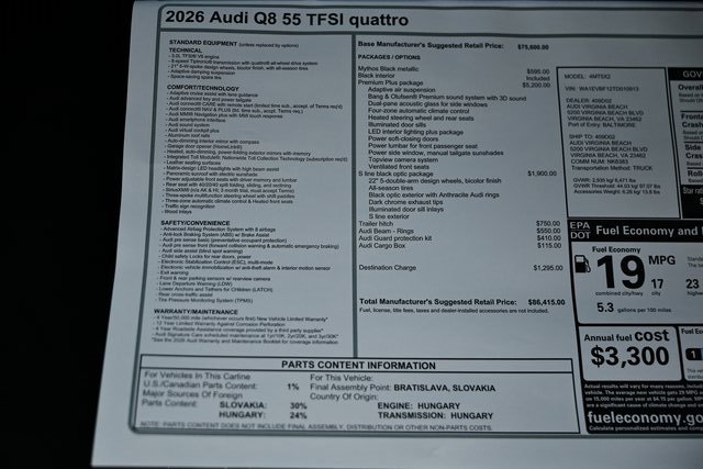 New 2026 Audi Q8 Premium Plus image 40