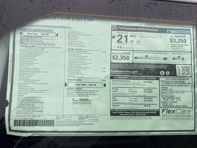 New 2026 Jeep Wrangler Sport AWD/4WD image 31