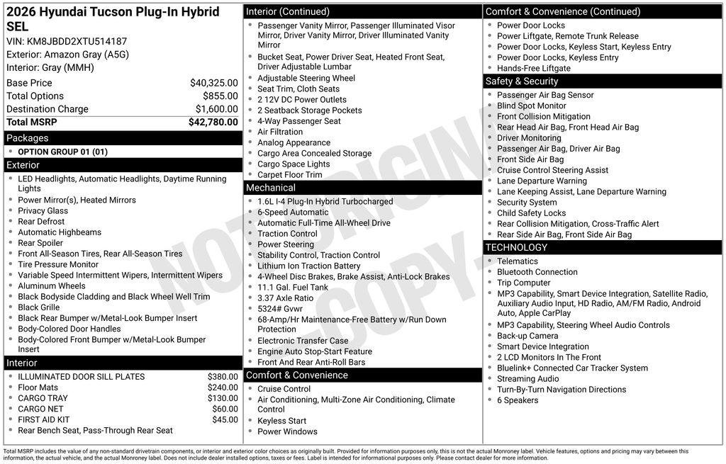 New 2026 Hyundai Tucson SEL AWD/4WD image 24