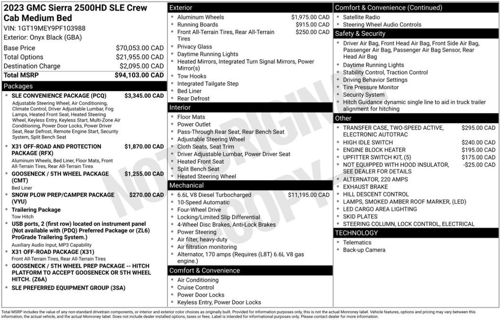 Used 2023 GMC Sierra 2500 SLE w/ SLE Convenience Package AWD/4WD image 3