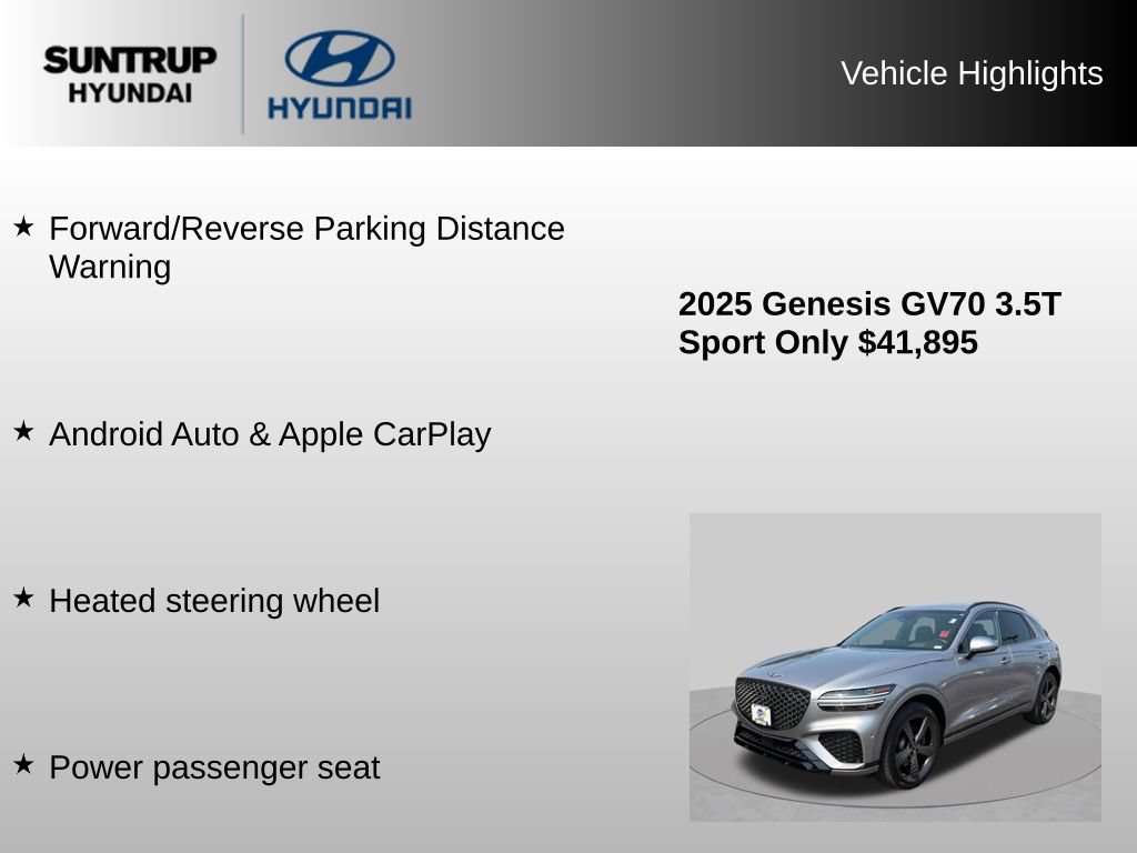 Used 2025 Genesis GV70 3.5T Sport w/ Sport Prestige Package AWD/4WD image 30