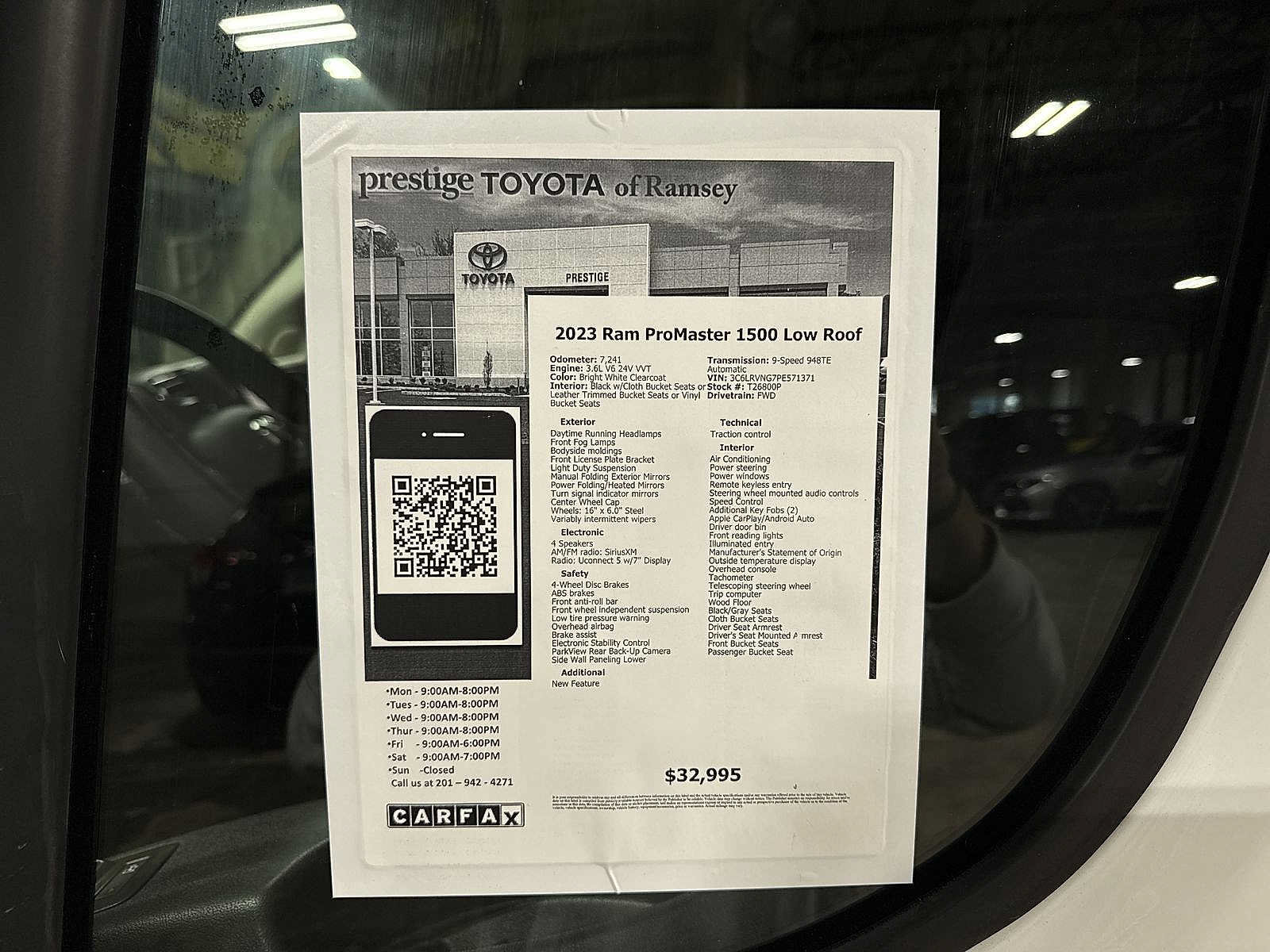 Used 2023 RAM ProMaster 1500 FWD image 13
