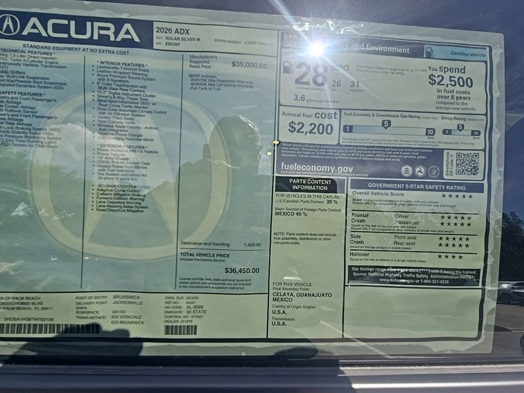 New 2026 Acura ADX FWD image 12