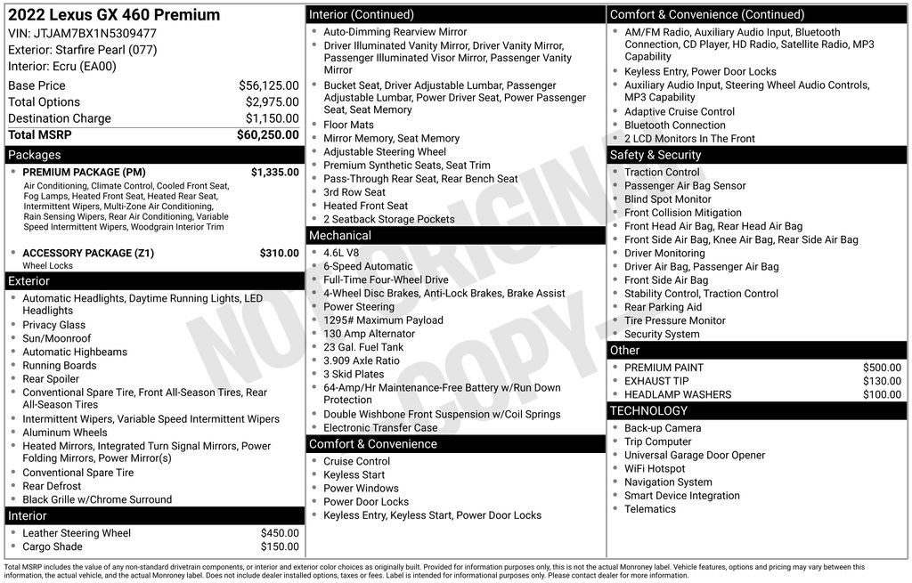 Used 2022 Lexus GX 460 Premium w/ Premium Package AWD/4WD image 57