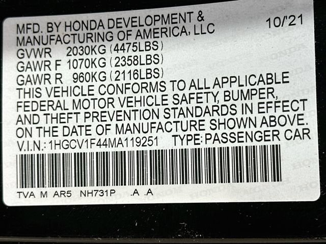 Certified 2021 Honda Accord Sport Special Edition image 33
