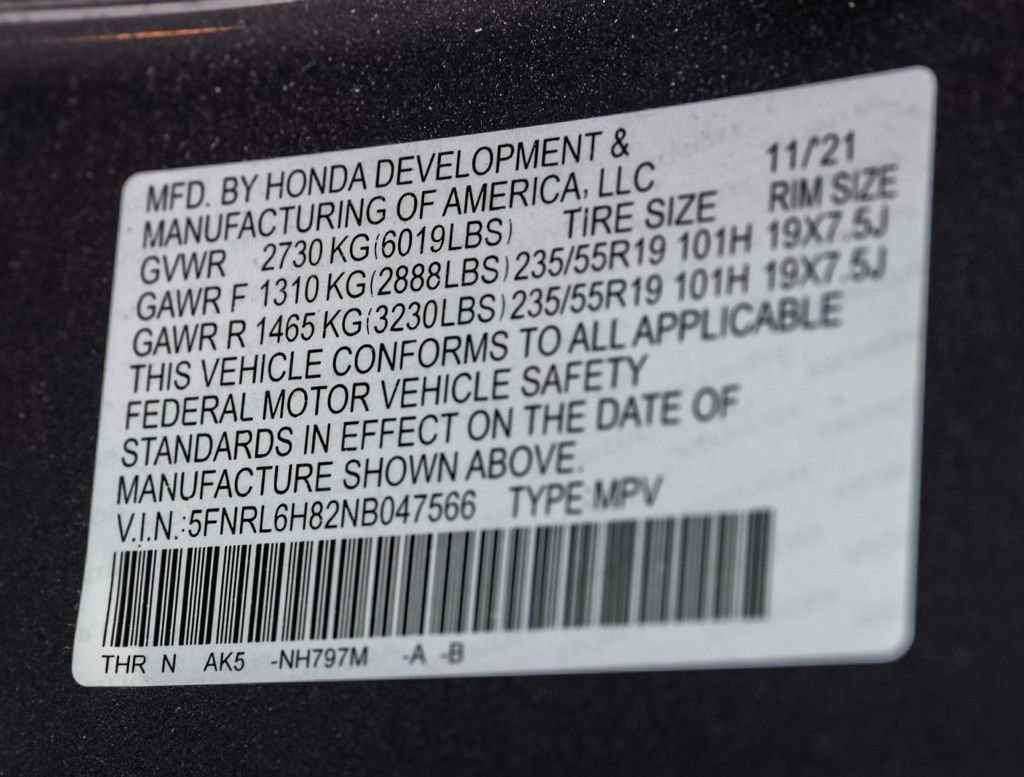 Used 2022 Honda Odyssey Touring image 42