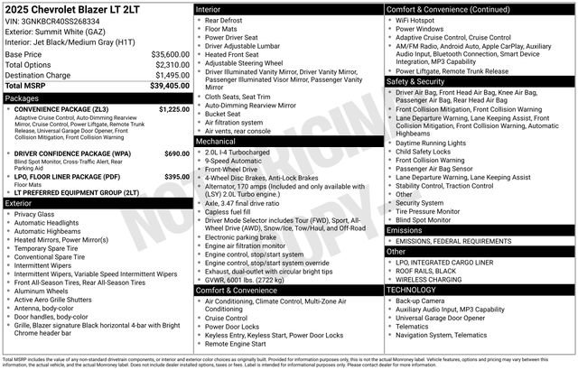 New 2025 Chevrolet Blazer LT w/ Convenience Package image 4