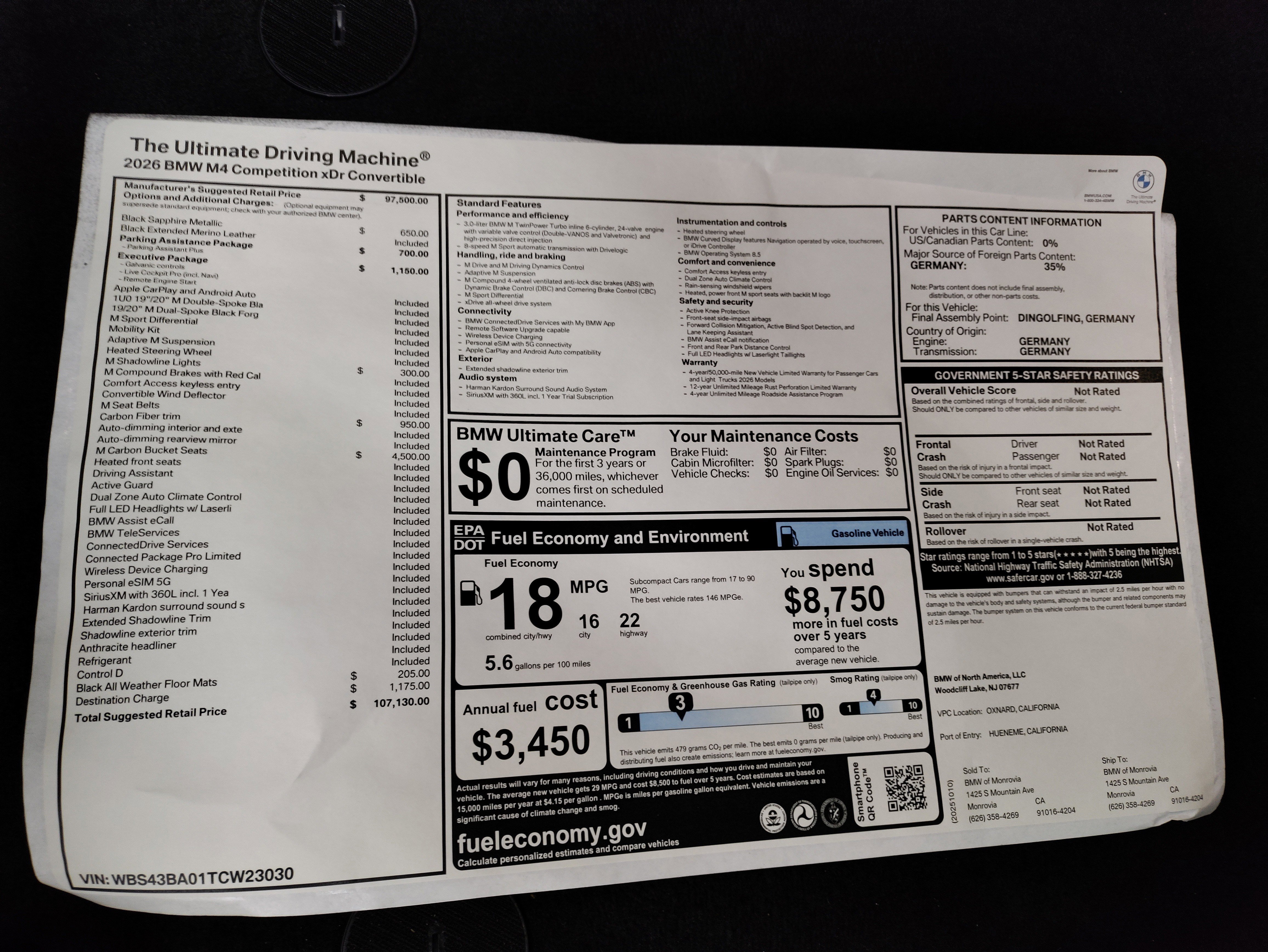 New 2026 BMW M4 xDrive Competition w/ Executive Package image 30