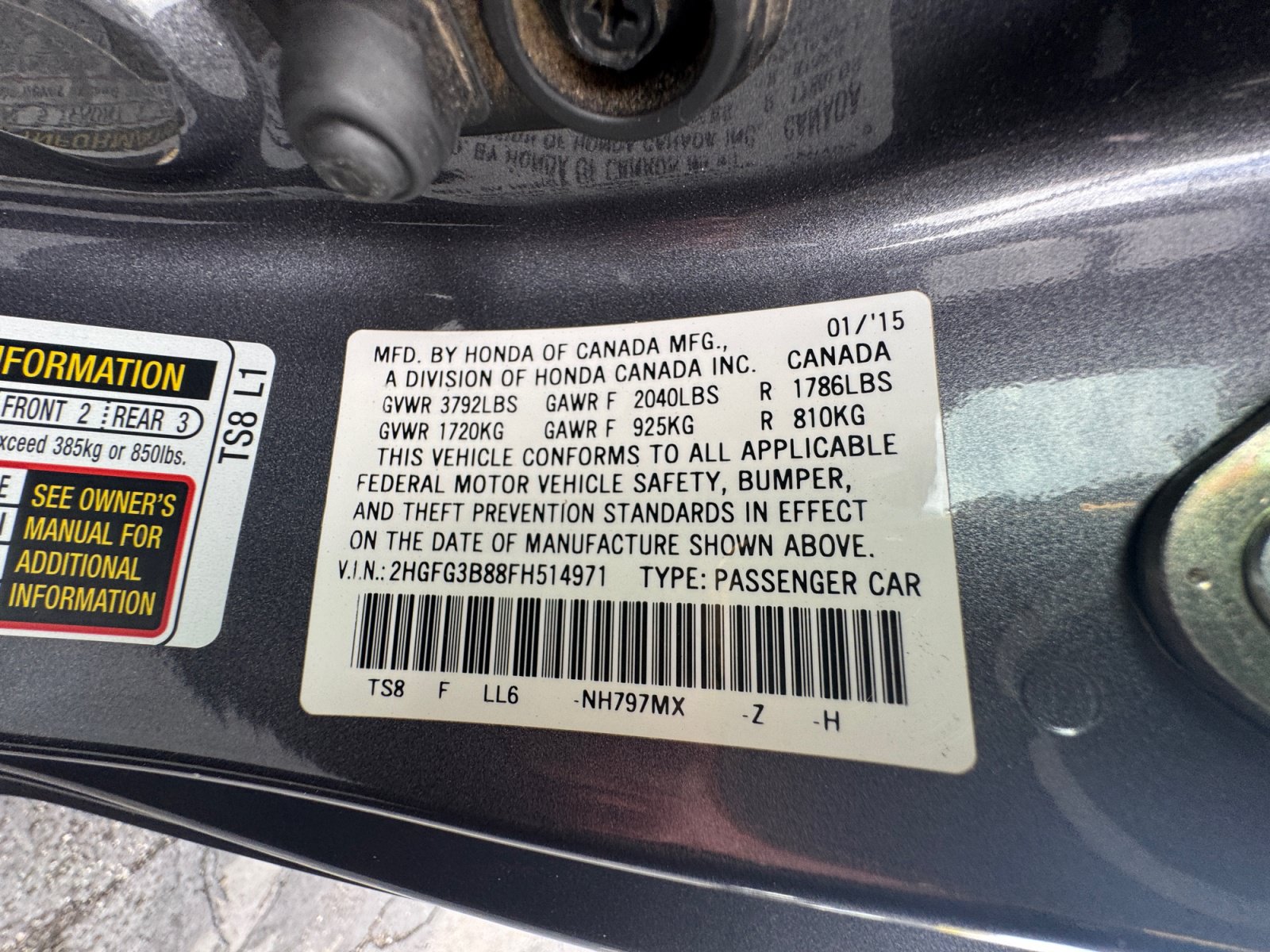 Used 2015 Honda Civic EX image 17