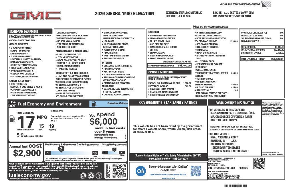 New 2026 GMC Sierra 1500 Elevation w/ Preferred Package image 5