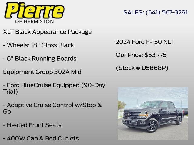 Certified 2024 Ford F150 XLT w/ Equipment Group 302A MID image 13