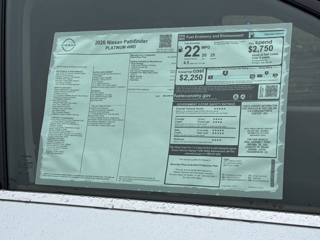 New 2026 Nissan Pathfinder Platinum w/ Cargo Package image 10