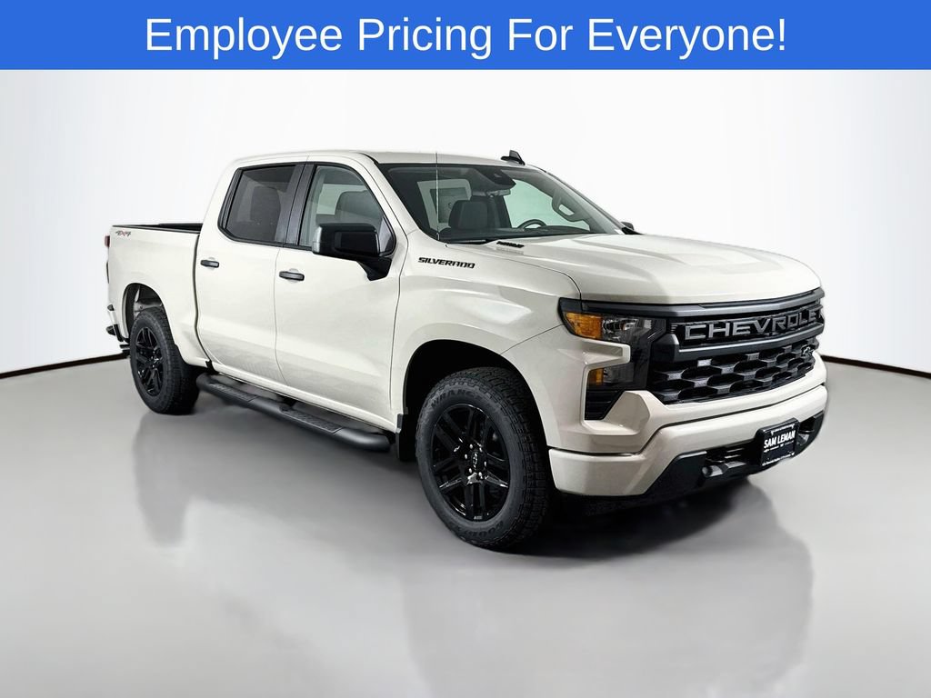New 2026 Chevrolet Silverado 1500 Custom w/ Turbomax Blackout Package AWD/4WD image 1