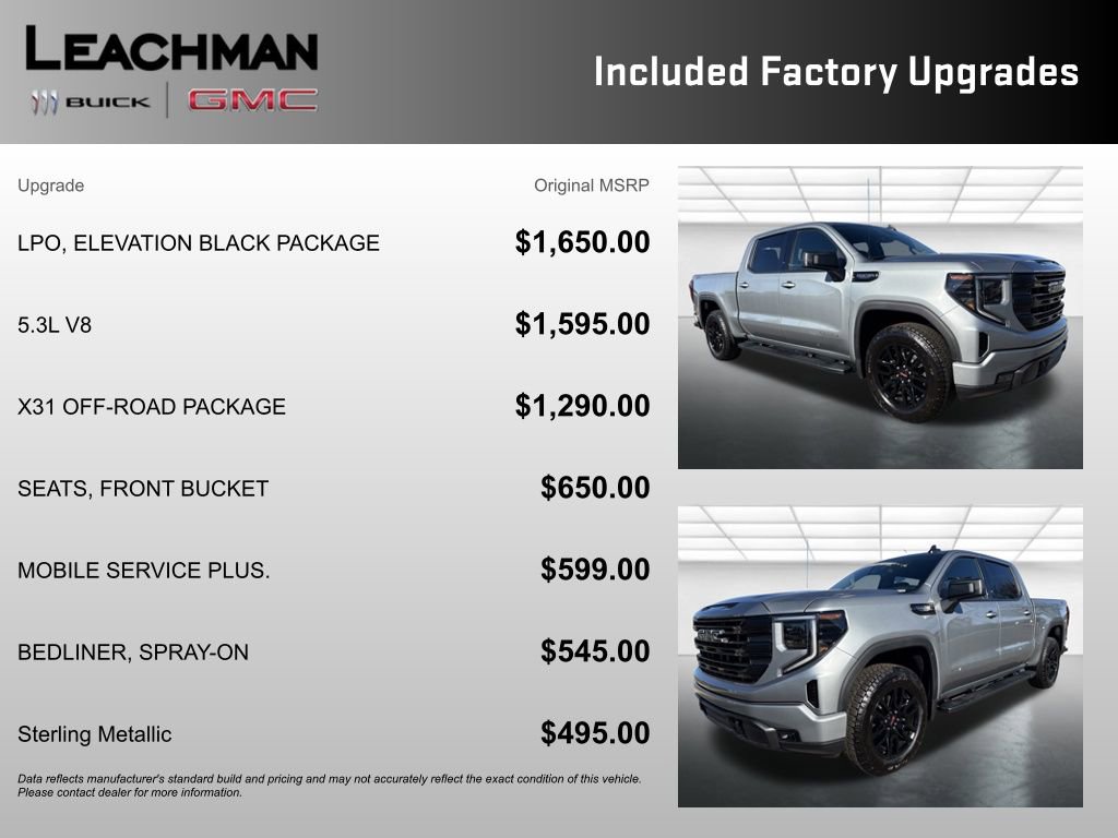 New 2026 GMC Sierra 1500 Elevation w/ LPO, Elevation Black Package AWD/4WD image 4