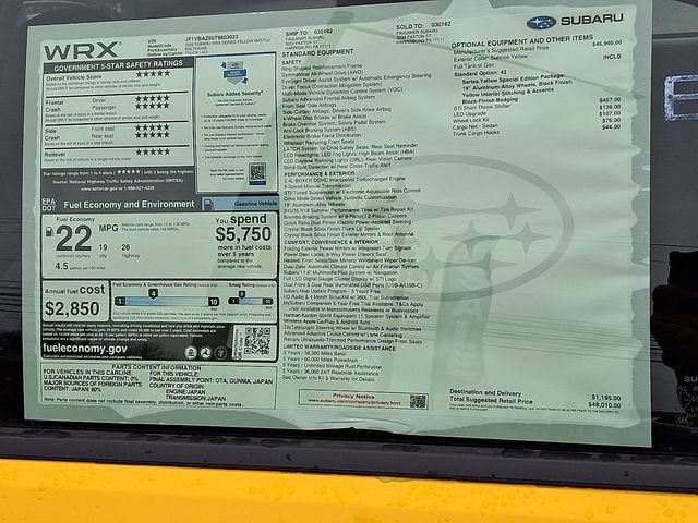 New 2026 Subaru WRX tS AWD/4WD image 18
