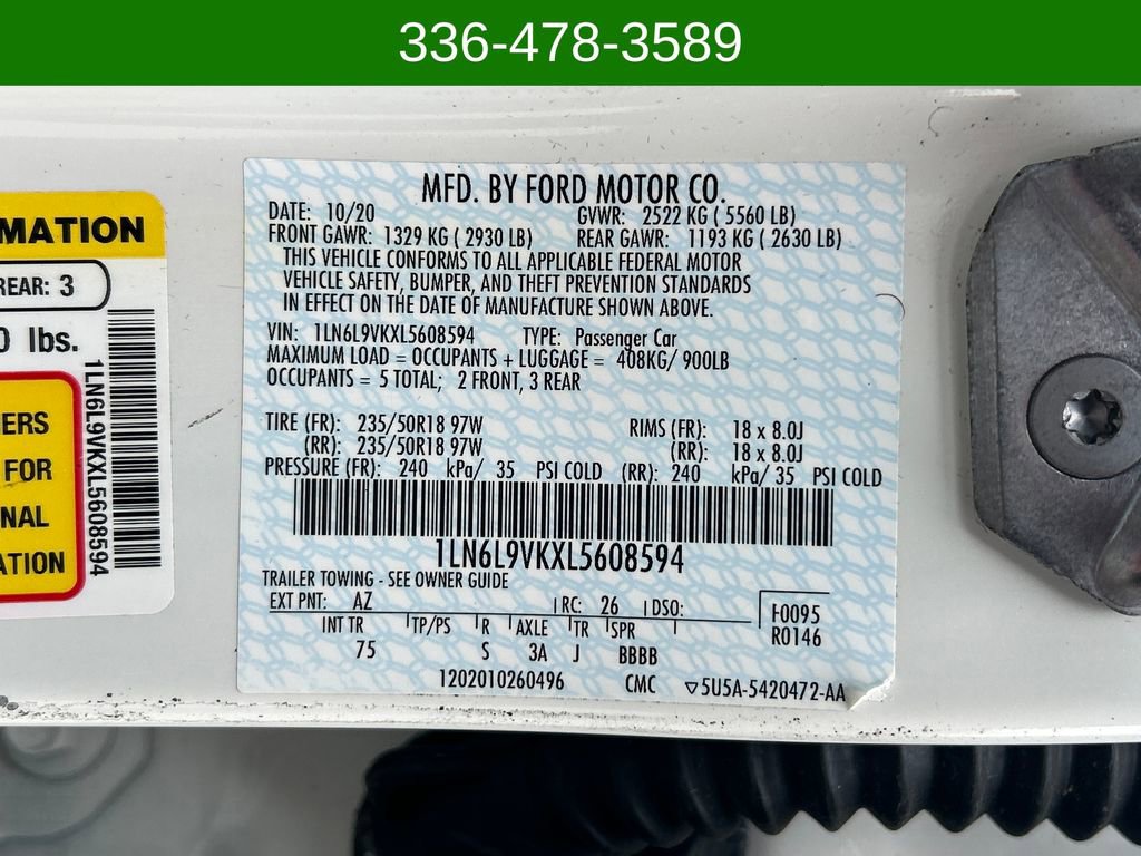 Used 2020 Lincoln Continental AWD w/ Convenience Package image 28