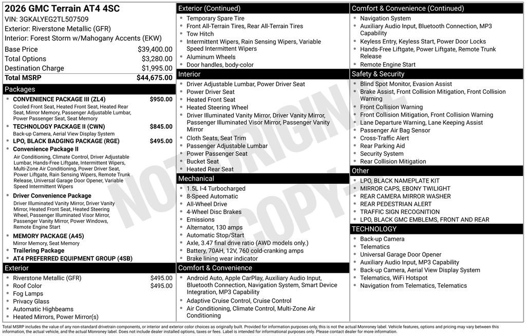 New 2026 GMC Terrain AT4 w/ Convenience Package III AWD/4WD image 23