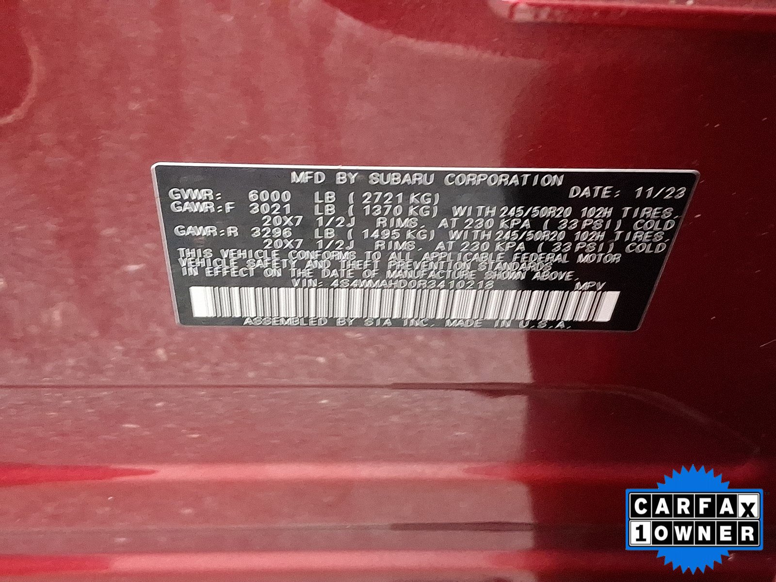 Certified 2024 Subaru Ascent Onyx Edition image 53