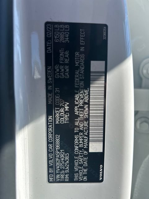 Certified 2023 Volvo XC90 B6 Ultimate w/ Protection Package Premier AWD/4WD image 29