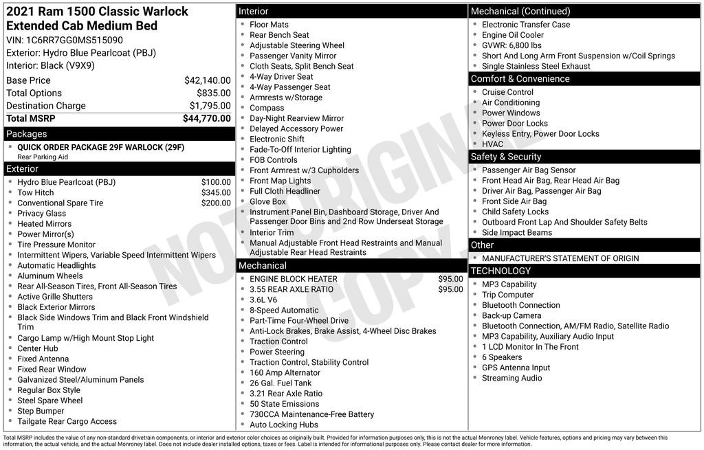 Certified 2021 RAM 1500 Warlock AWD/4WD image 38
