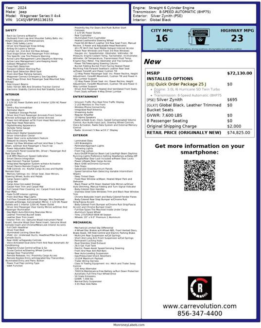 Used 2024 Jeep Wagoneer Series II w/ Flexible Seating Group image 9