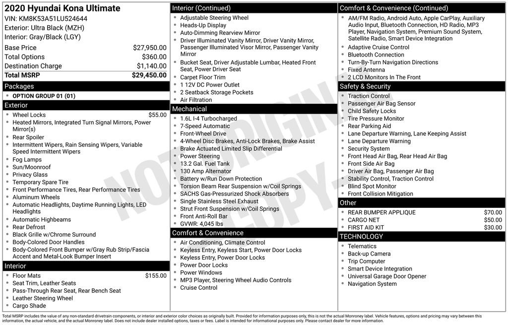 Used 2020 Hyundai Kona Ultimate image 11