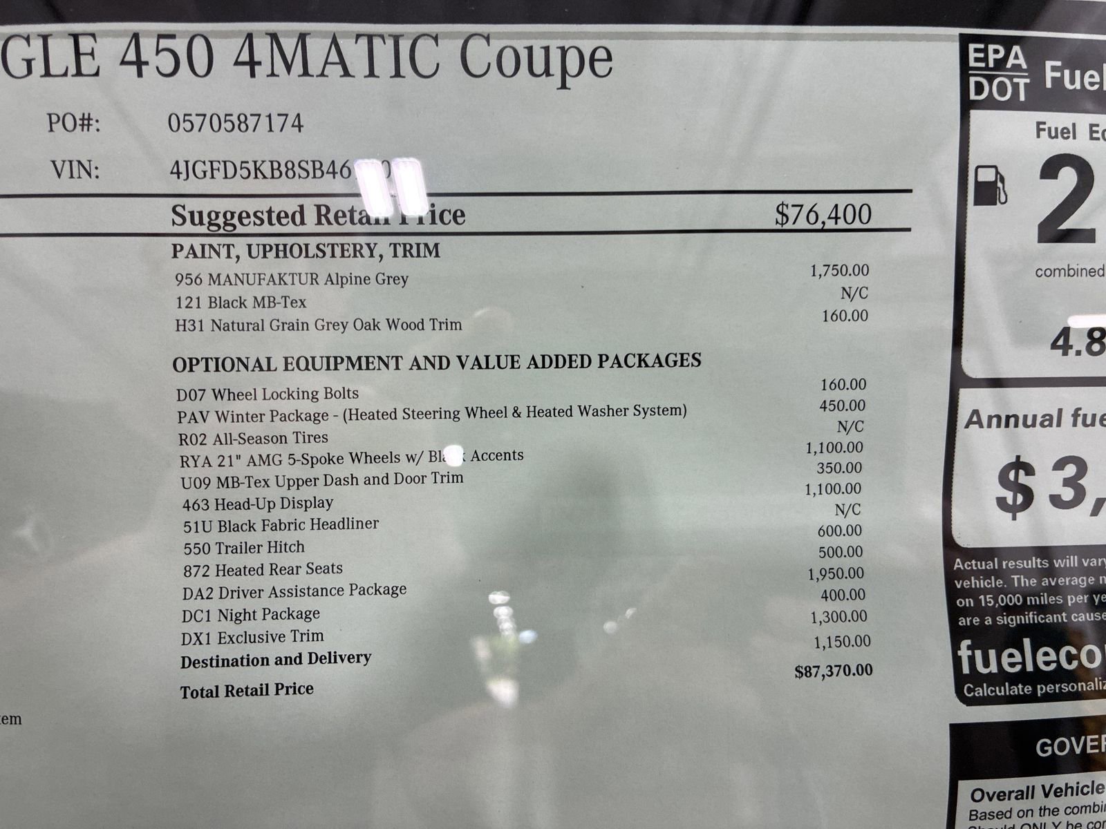 New 2025 Mercedes-Benz GLE 450 4MATIC Coupe image 18