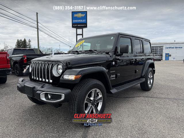 Used 2021 Jeep Wrangler Unlimited Sahara w/ Uconnect 4C Nav & Sound Group AWD/4WD image 1