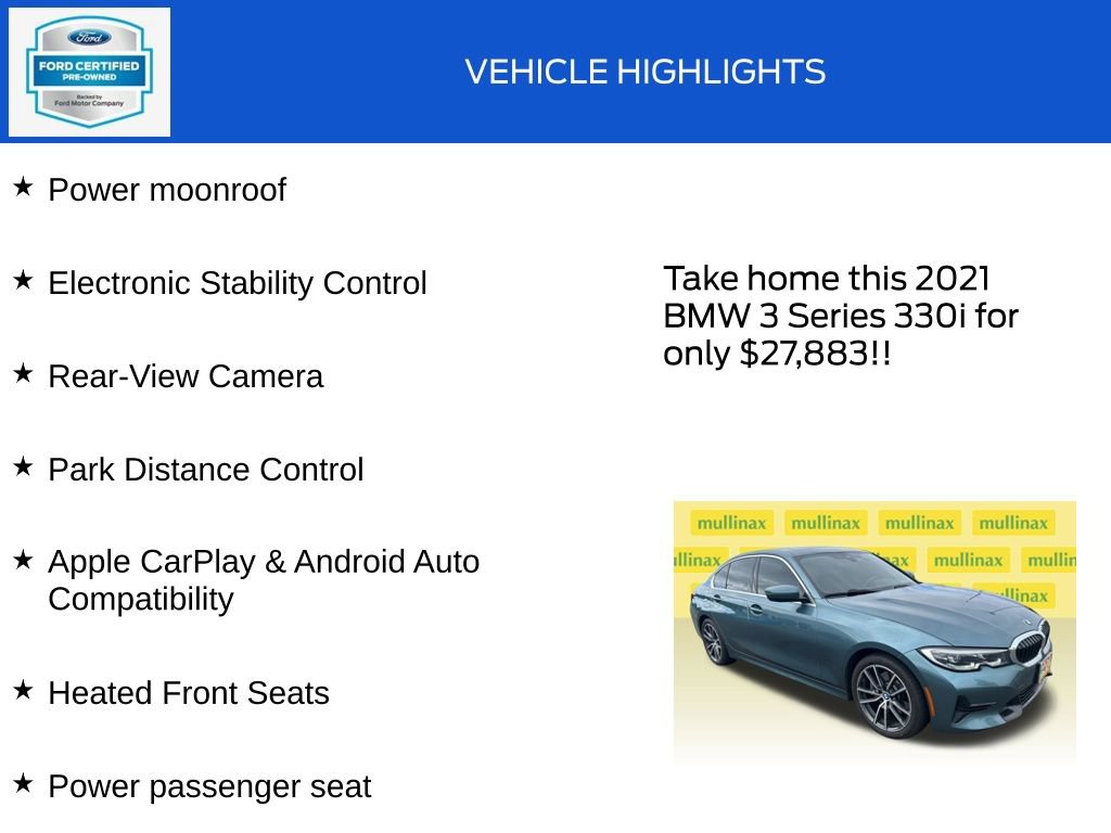 Used 2021 BMW 330i Sedan w/ Convenience Package RWD image 19