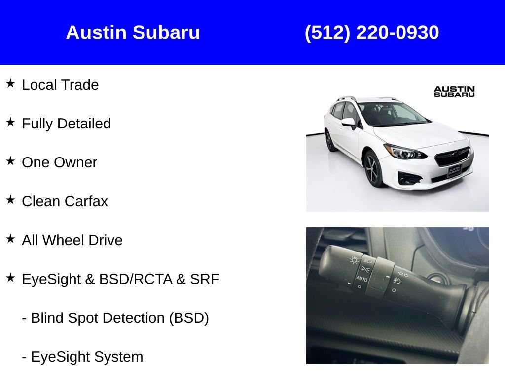 Used 2019 Subaru Impreza 2.0i Premium w/ Eyesight & BSD/Rcta & SRF image 8