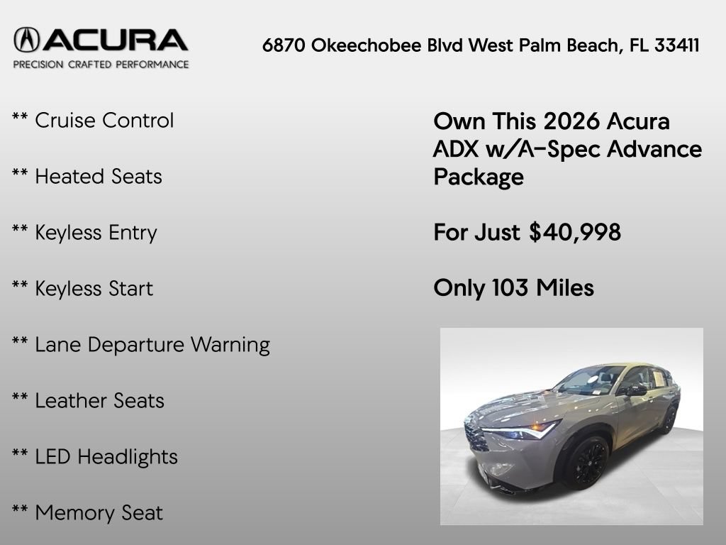 Used 2026 Acura ADX A-Spec w/ Advance Package FWD image 14