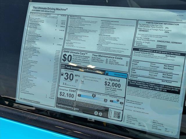 New 2026 BMW 430i xDrive Coupe w/ M Sport Package AWD/4WD image 19