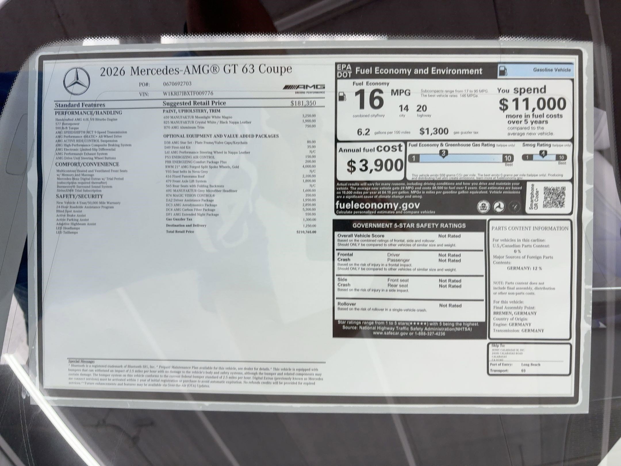 New 2026 Mercedes-Benz AMG GT 63 image 31