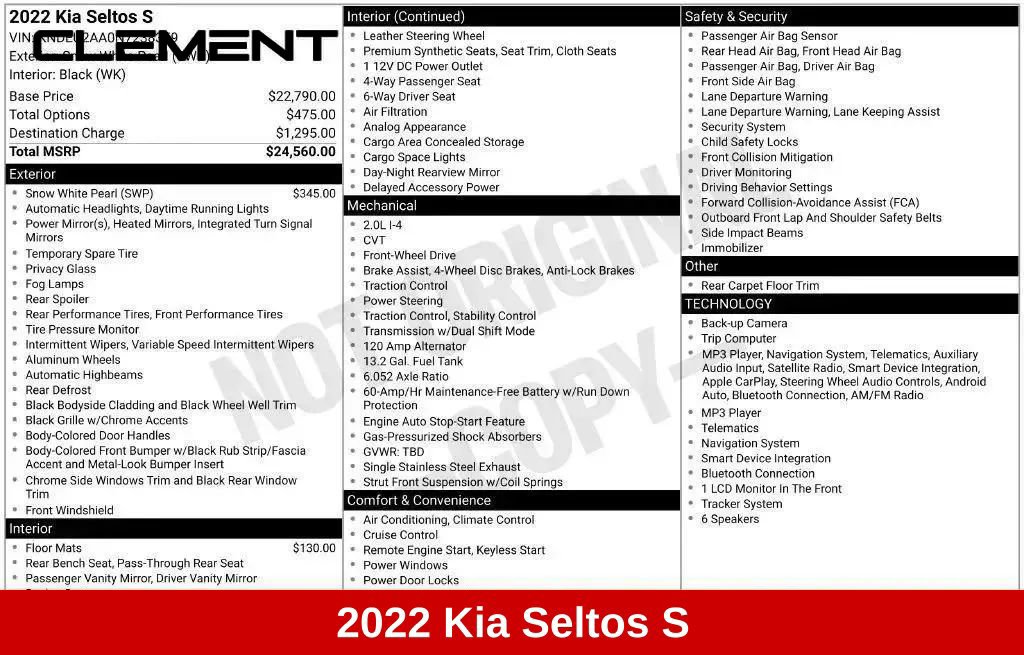 Used 2022 Kia Seltos S FWD image 6