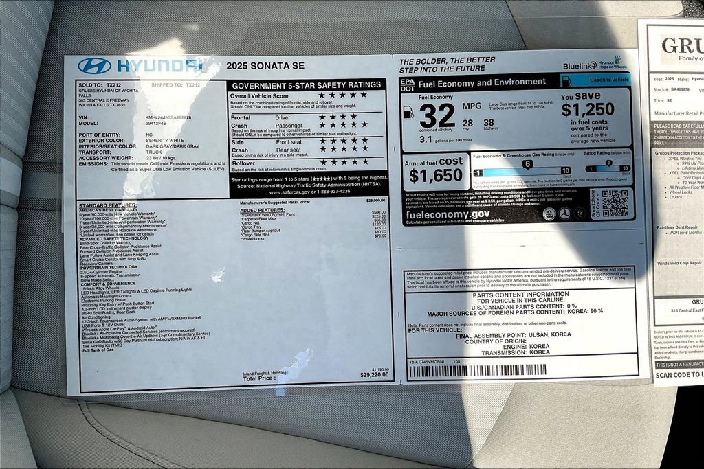 New 2025 Hyundai Sonata SE image 40