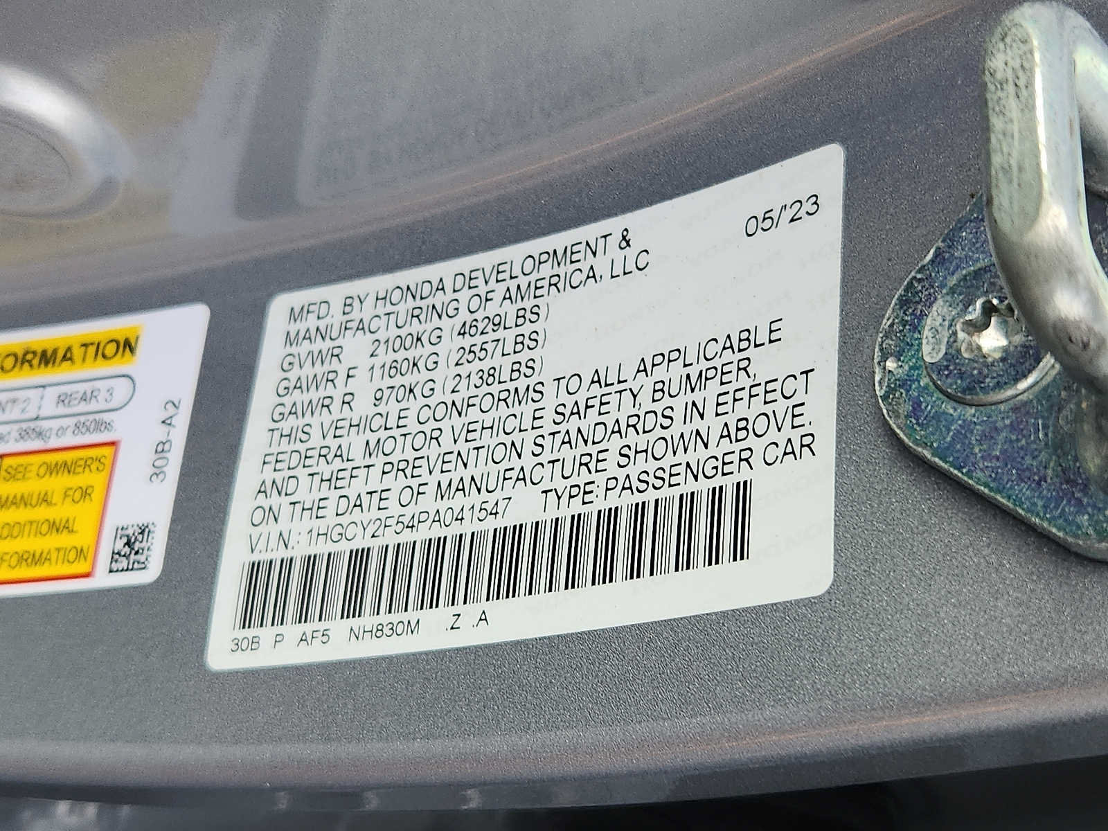 Certified 2023 Honda Accord Sport image 26