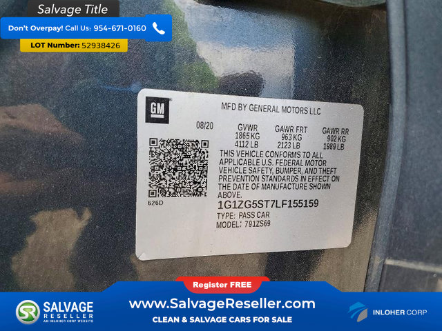 Used 2020 Chevrolet Malibu RS w/ LPO, Convenience Package 2 FWD image 16