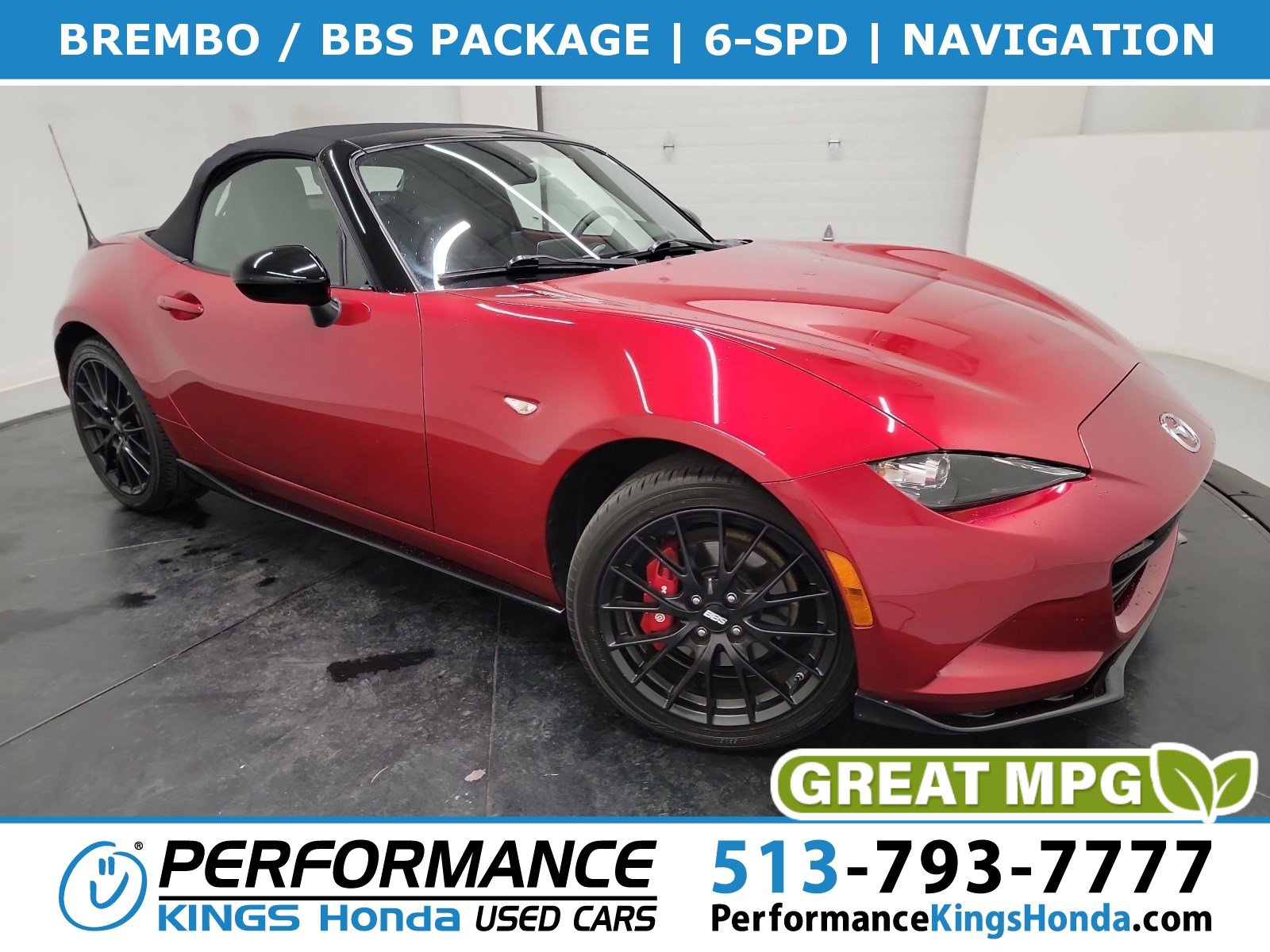 Used 2016 MAZDA MX-5 Miata Club w/ Brembo/BBS Package RWD image 1